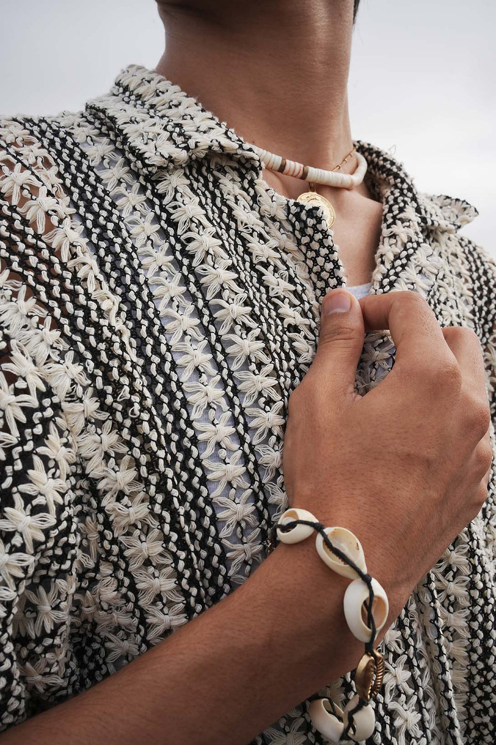 Premium Knitted Textured Button Down