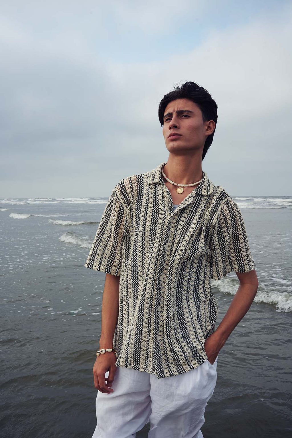 Premium Knitted Textured Button Down