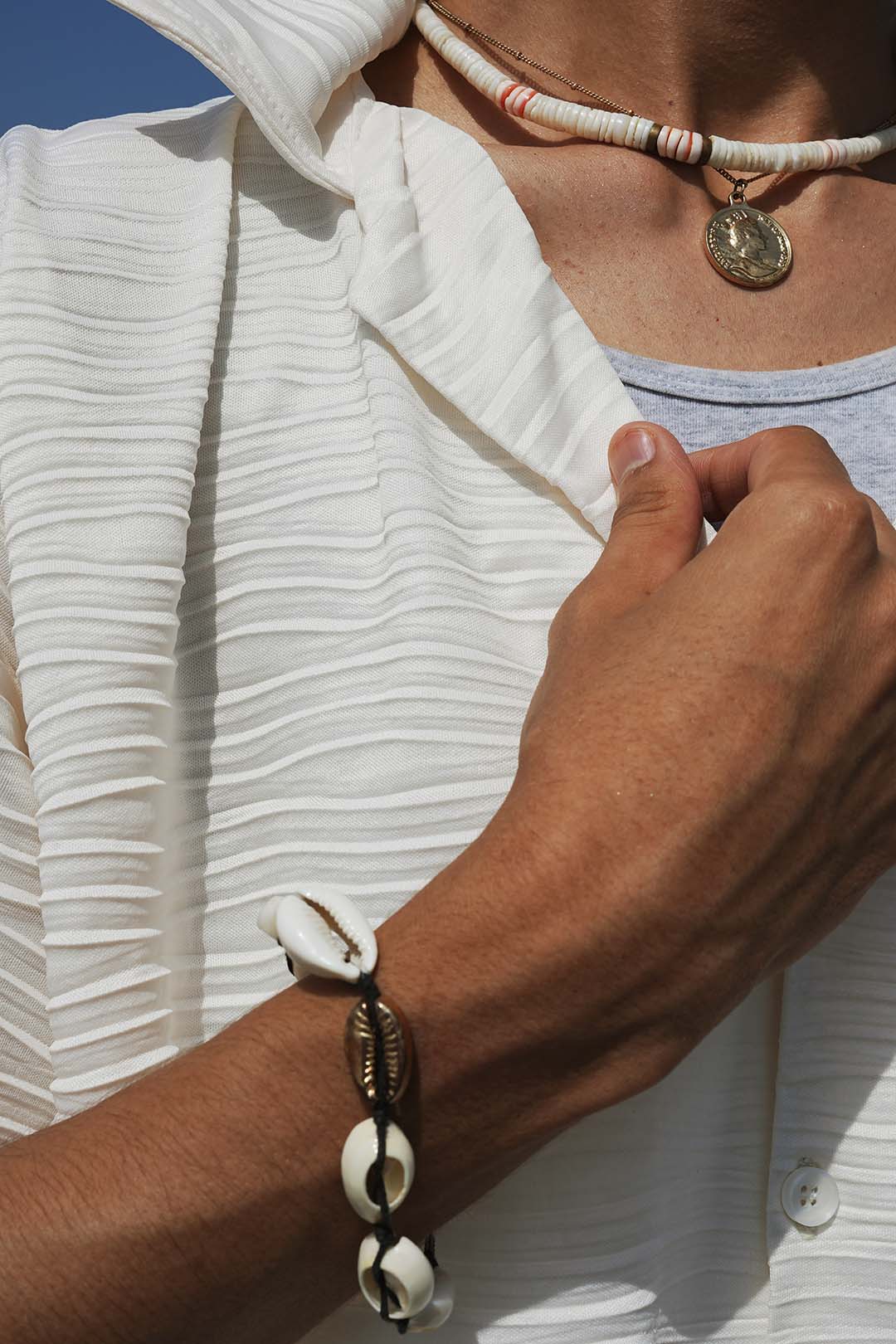 Cream Textured Breeze Button-Down Shirt