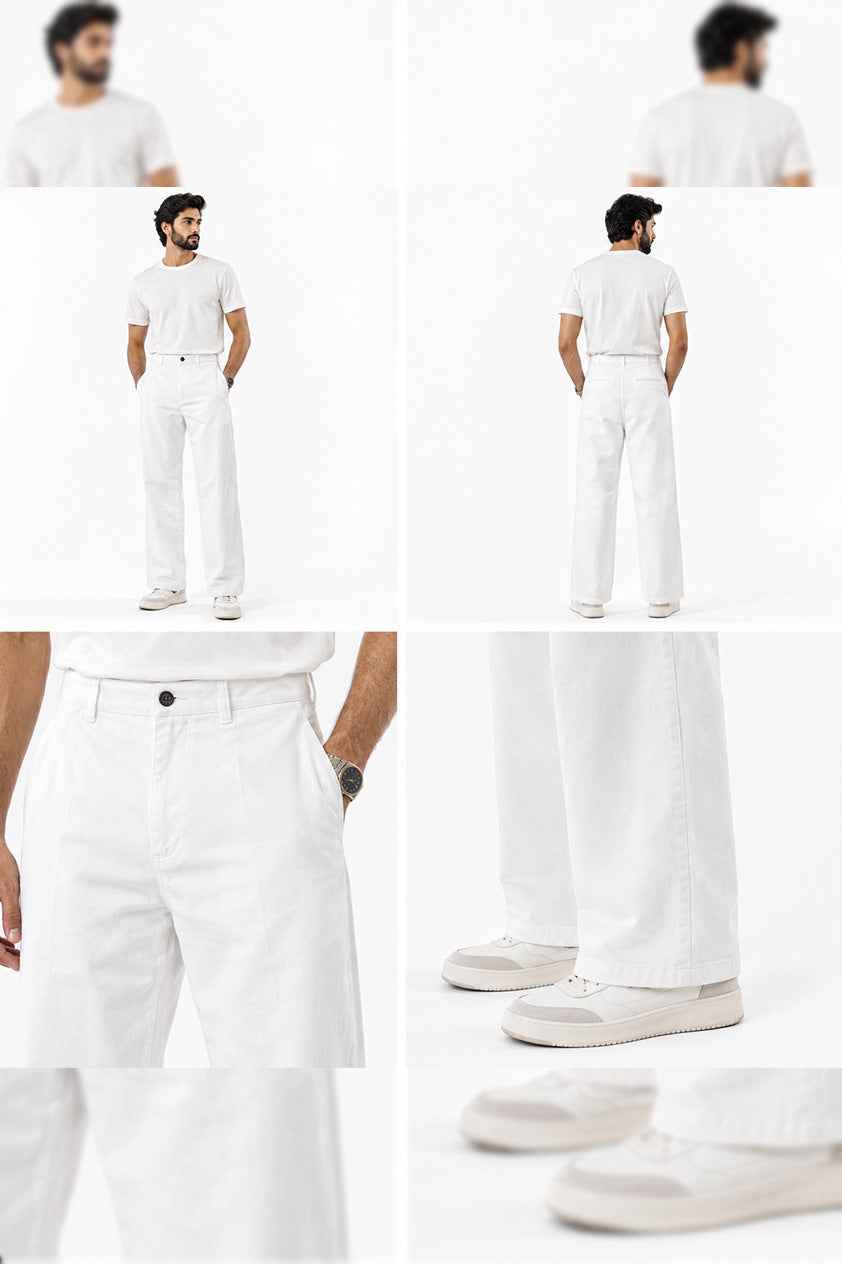 Classic White Premium Pants