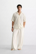 Luxe Cream Cable-Knit Shirt