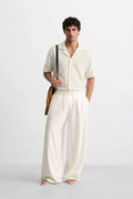 Cream Textured Breeze Button-Down Shirt