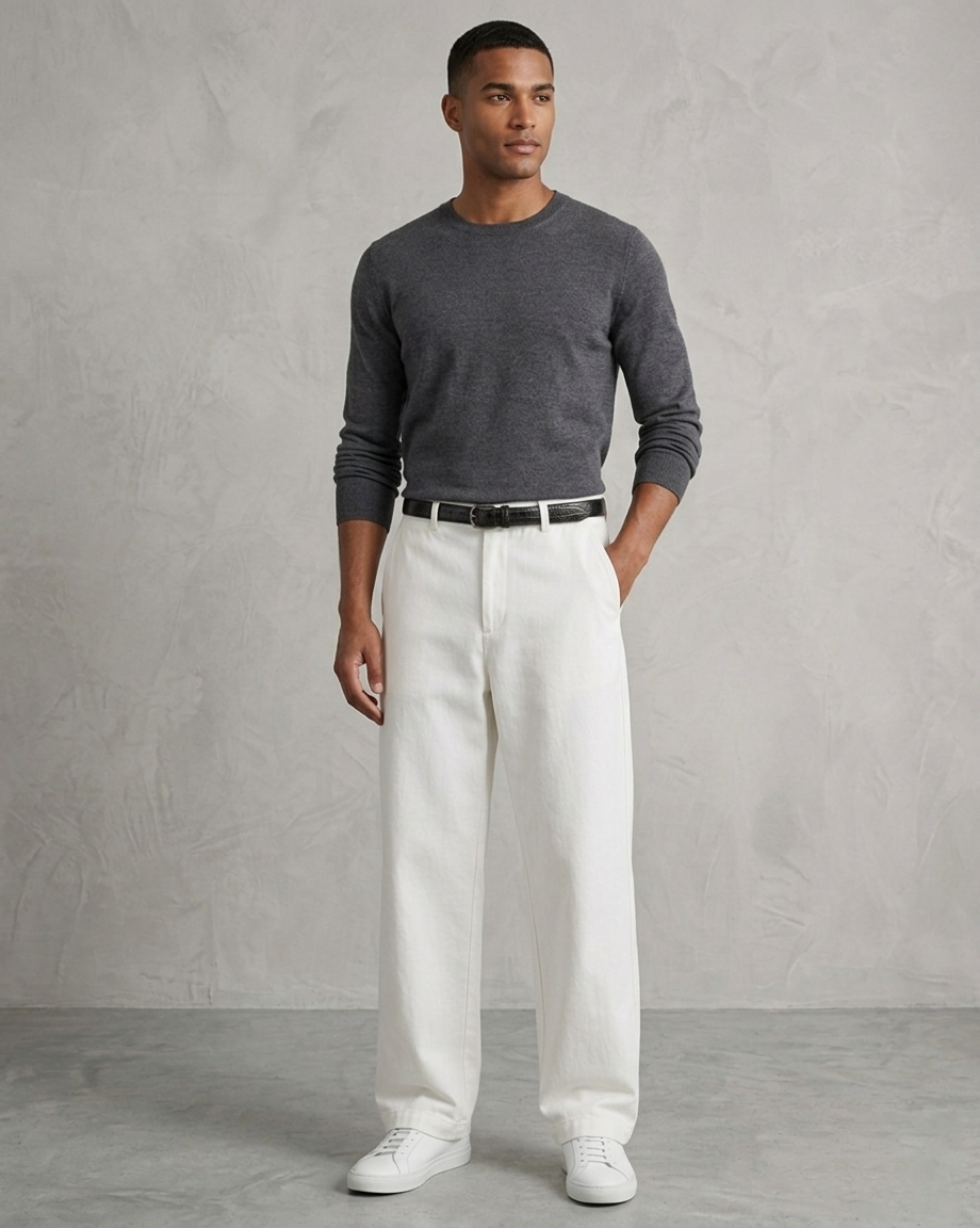 Classic White Premium Pants