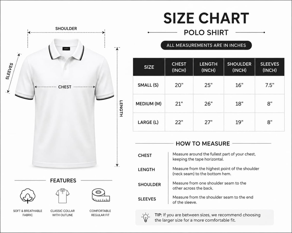Brown Textured Knit Polo Size Chart