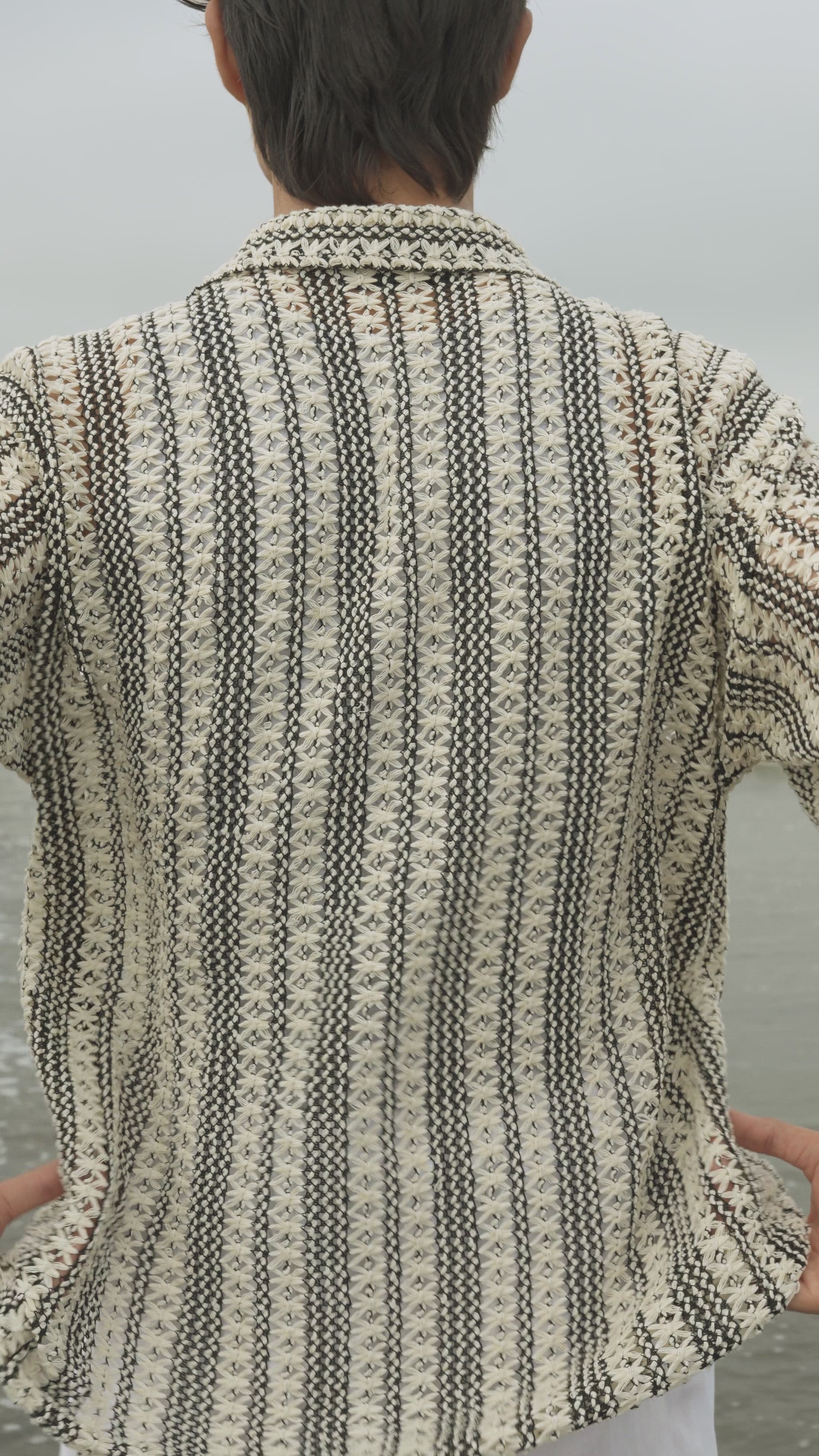 Premium Knitted Textured Button Down