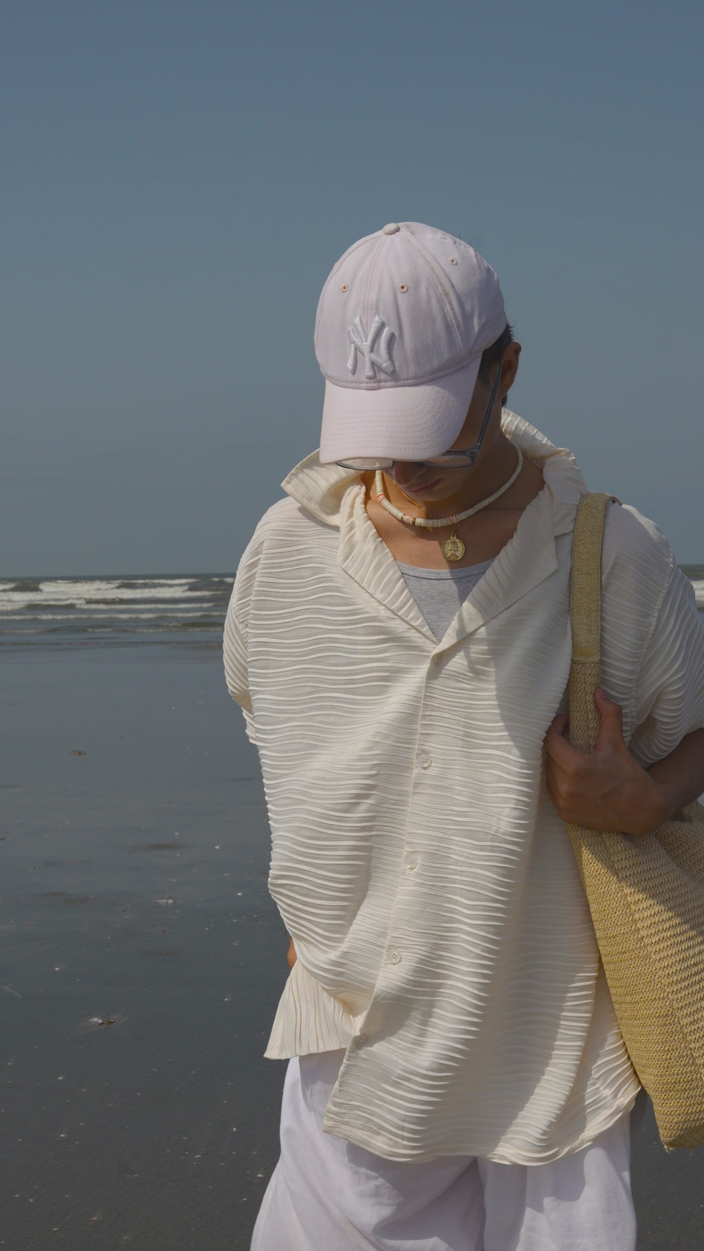 Cream Textured Breeze Button-Down Shirt